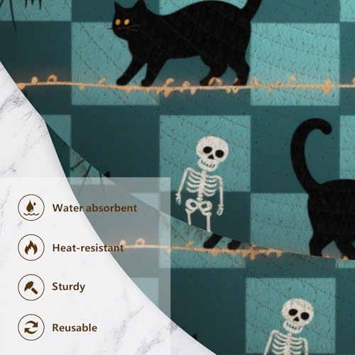 Dessous de plat micro-ondes pour protéger votre table lors d'un repas d'Halloween convivial