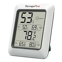 ThermoPro TP50 digitales Thermo-Hygrometer Innen Thermometer Raumthermometer mit Aufzeichnung Innen- Außenthermometer mit Raumklima-Indikator für Raumklimakontrolle Klima Monitor