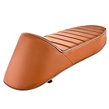 asiento vespa primavera 75  Asiento deportivo SIP Longtail para Vespa 50 – 125/PV/ET3, color marrón pespunte, ribete: blanco.