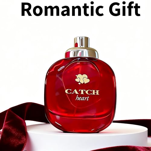 Image of AFLUXE Catch Heart Women's Perfume 3.4 Fl. Oz Eau De Parfum, Sweet Raspberry, Lychee & Pear Scents, Long Lasting Floral Fruity Fragrance