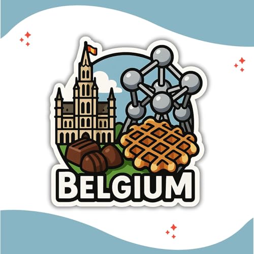 Image of Zesta Wooden Fridge Magnets Set | Refrigerator Decor Magnets for Kitchen | India Souvenir Fridge Magnet Collection | Wooden Magnet for Fridge Door Decoration (Belgium)