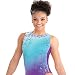 GK Laurie Hernandez Whirl of Wonder Gymnastics Leotard (Blue & Purple) | Ballet Dance Athletic One-Piece for Women & Girls