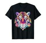 Tiger Face Wild Animal Colorful Tiger for Women Men Kids T-Shirt