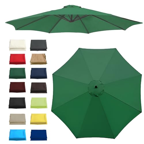 Tela impermeable para sombrilla voladiza de 300 cm con protección UV total y ocho costillas