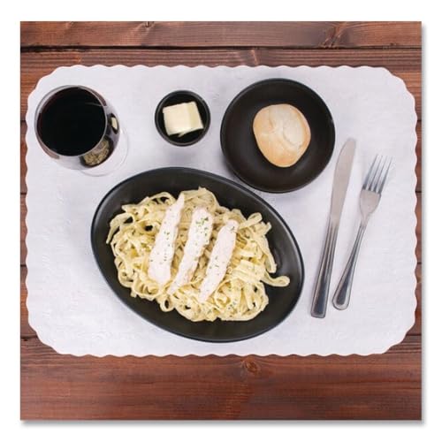 Hoffmaster Scalloped Edge Traymat 12.75" x 16.625" White, 1,000 ct by Hoffmaster - Used condition - Image 4