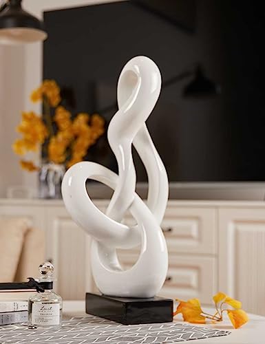 Nenbolec Music Note Sculpture Decor Treble Statue Gifts Polyresin Home Arts White 22.5 Inch #TOP3