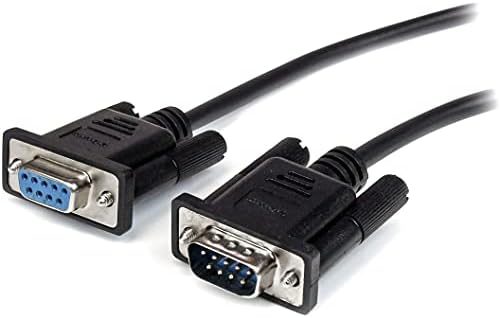 StarTech.com 2m Black Straight Through DB9 RS232 Serial Cable - DB9 RS232 Serial Extension Cable - Male to Female Cable (MXT1002MBK), 6.6 ft / 2m
