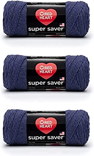 Image of Red Heart Super Saver Denim Yarn - 3 Pack of 141g /5oz - Acrylic - 4 Medium (Worsted) - 364 Yards - Knitting /Crochet