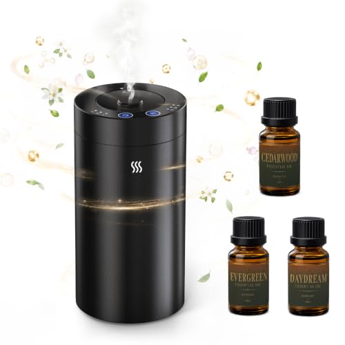 Waterless Essential Oil Diffuser with 3 Fragrance Oils Battery Operated