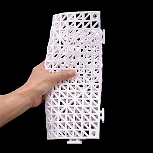 12 Pack Modular Interlocking Cushion 11.5" X 11.5" Mat Floor Tile Mats Drain Pool Patio Balcony Yard Pet Area Washer Pad (White) #TOP5