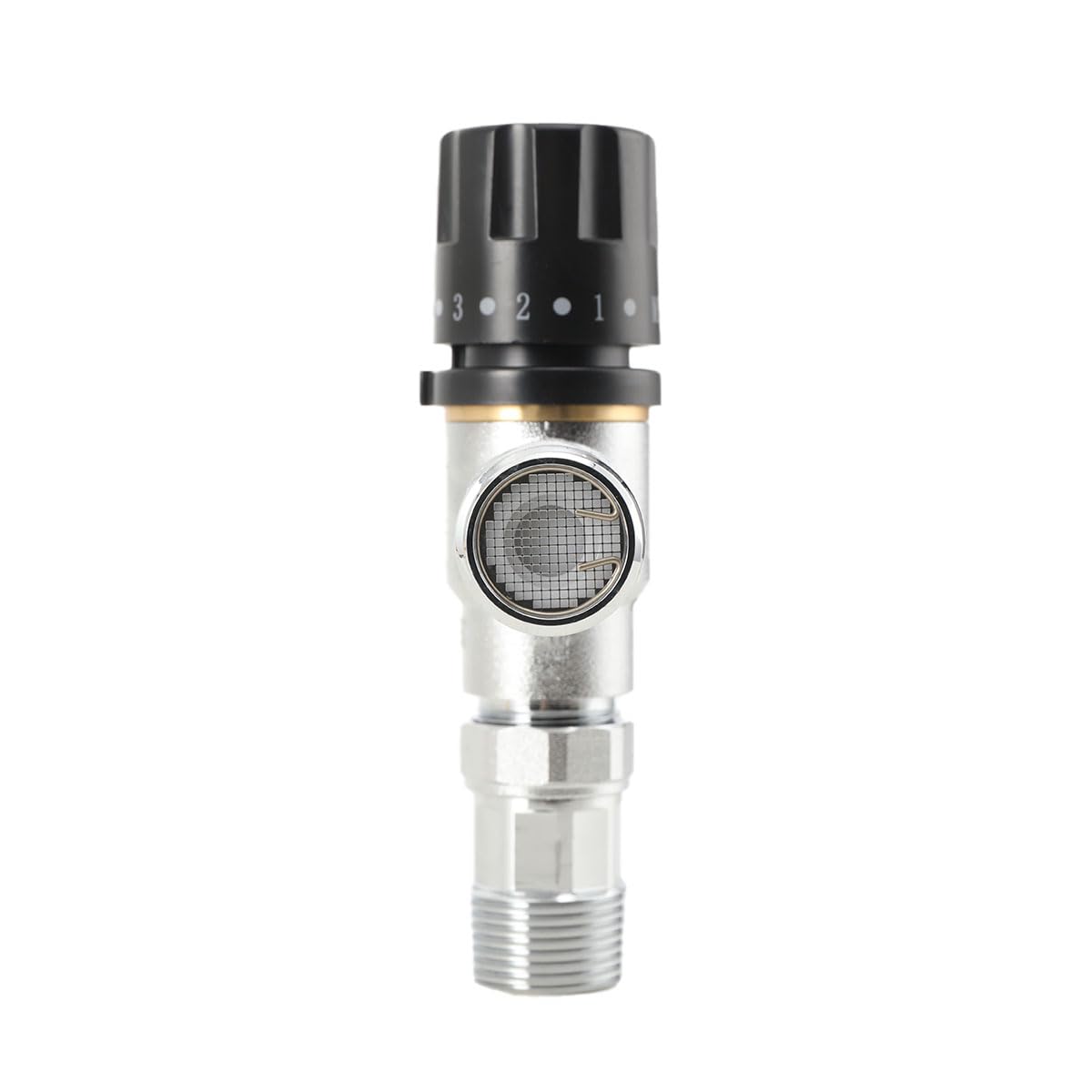 15-65℃ Thermomischer Brauchwassermischer Mischventil, 3/4 Zoll Einstellbar Thermomischer incl. 3x Verschraubung für Ingenieurprojekte