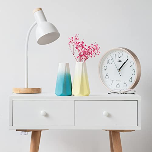Modern Ceramic Vases for Décor White Small Vases for Fresh Flowers Boho Pampas Floor Rose Vase (6 in) (White) - Image 6