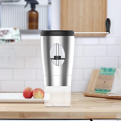 Hand-Kaffeemühle aus Edelstahl, konischer Grat, keine Stromversorgung, manuelle Kaffeemühle für Tropfkaffee, E-spresso… – Bild 3