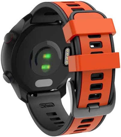 ISABAKE Watch Strap for Garmin Forerunner 245 645 Music, Vivoactive 3, Vivomove HR Luxe Style, Approach S40 S12 S42-20mm Soft Silicone Replacement Band