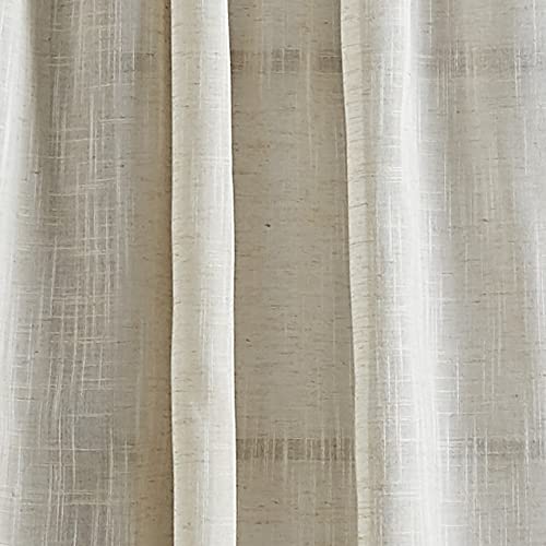 Dkny WED947013L0G Classic Linen Beige Blackout Lined Window Curtains For Living Room Rod Pocket Panel Pair thumb #3