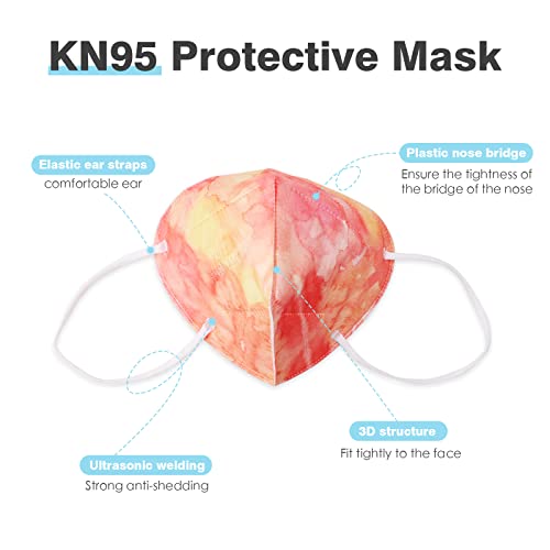 Image of SOOQOO 50 Pcs KN95 Face Maks for Audlts (Tie Dye)