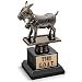 Flexzion Goat Trophy Award - Greatest of All Time Funny Trophy for Adults with Engraved Plate, MVP Award Goat Figurine Recognition Gift for Boss, Coach, Employee, Fantasy Football, Game Night Winner