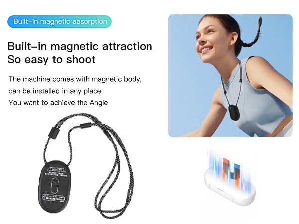 Image of H8 64GB 4K Thumb Action Camera, Mini Body Cameras, Wearable Pocket Vlogging Camera, Multiple Accessory Mount Anywhere Small Portable Hands-Free Helmet Cam for Work, Cycling, Travel, Pet Walking (Black