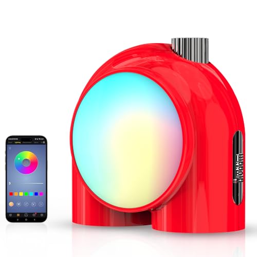 Divoom Lumin&aacute;ria de mesa Planet-9, luz de ilumina&ccedil;&atilde;o regul&aacute;vel que muda de cor com aplicativo...