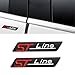 CARRUN 2 Pcs ST Line Emblem 3D Metal Badge Car Hood Truck Door Side Fender Rear Trunk Emblem Sticker Decal for Universal Ford Kuga 2018 Focus Mk3 Fiesta 2019 Ecosport 2009-15 Mondeo (Black) (CR-STL2)