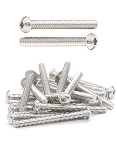 IMSCREWS Vis à Tête Bouton M4 x 2 po 25Pk Acier Inoxydable 304