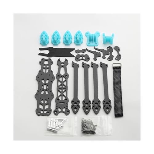 Cadre FPV anti-vibration en carbone TS-MK4 de 8 pouces pour vol stable bleu