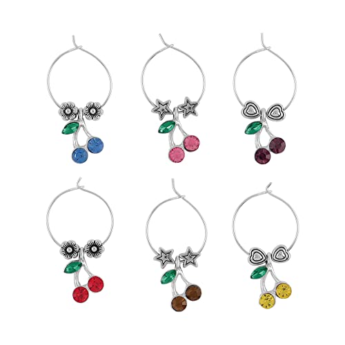 Wine Things Cherry Wine Charms, Zinc Alloy Wine...