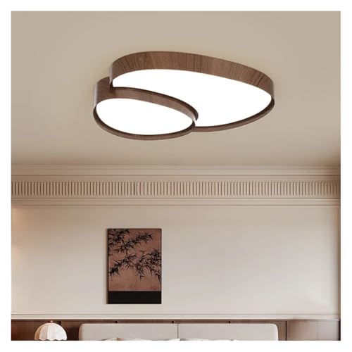 Plafonnier LED moderne noyer L50 : finis les salons sombres avec 3 couleurs