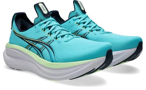 Image of ASICS Gel-Nimbus 28 Men's Running Shoes, Prussian Blue /Cream