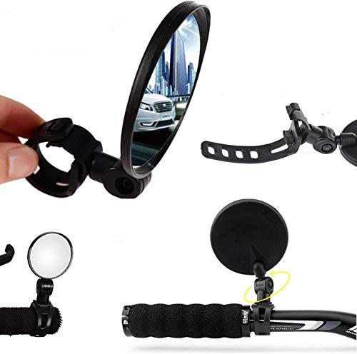 image for NO Bike Mirror,Bicycle mirrors for handlebars,360 Rotatable Handlebar 