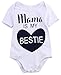 Baby Girls Short Sleeve Mama Is My Bestie Bodysuit (70(0-6M))