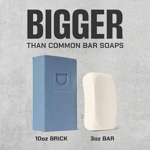 Image of Duke Cannon Big Brick of Soap - Sandalwood + Lavender Scent - Large Triple-Milled Bar Soap for Men, Long-Lasting, Moisturizing with Natural Oils, Supports U.S. Veterans, Midnight Swim (10 oz.) | Sandalwood + Lavender Scent - Triple-Milled Men's Bar Soap - Deep-Cleansing Bath Bar