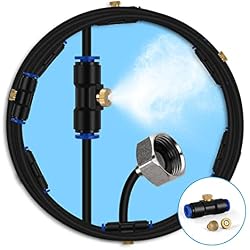 lifeegrn Misting Cooling System, Outdoor Misting System for Patio, 40 FT Misting Line+10 Mist Nozzles+3/4