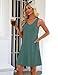 Annebouti Bathing Suit Swim Cover Up Summer Dresses for Women 2026 Beach Vacation Hawaiian Tropical Sleeveless Cute Tank Top Mini Short V Neck Sundress with Pockets Grass Green M
