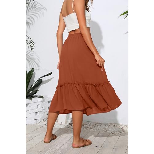 Image of Witsmile High Waist Tiered Skirts for Women Flowy Skirts for Women Long Length with Pockets 2026 Fashion Trendy