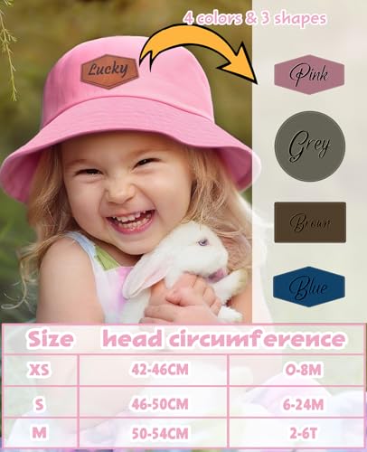 Personalized Baby Bucket Hat Custom Sun Hat for Kids Toddlers with Name UPF 50+ Sun Protection Wide Brim Bucket Hat for Boys Girls Multicolor4