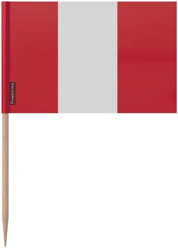 Peru Flag Toothpicks in Various Sizes 100 Pieces 12 cm