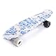 meteor Skateboard Kinder Mini Cruiser Kickboard mädchen Retro Jungen Mini Board Kinder Vintage miniboard, FLOWERS white