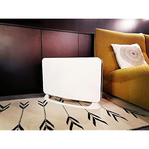 MAZDA ENERGY Radiatore elettrico D-20-D - Convettore 2000 watt - calore regolabile - silenzioso - Termostato - Design discreto - bianco