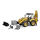 bruder 02454 - JCB 5CX eco Baggerlader - 1:16 Baustelle, Baufahrzeug, Löffelbagger, Heckbagger, Arbeiter, bworld, Baumaschine, Spielzeug