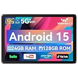 Whitedeer Tablet, Tablet 10 Zoll, Android Tablet mit 10GB RAM 128GB ROM, Octa-Core, HD IPS Touchscreen, 5000mAh Akku, WiFi 6, Bluetooth 5.0, Dual Kamera, Face ID, Google-Zertifiziert, Schwarz