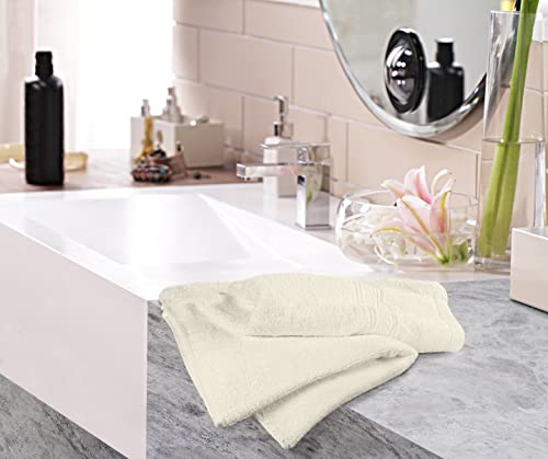 Image of Utopia Towels, Premium Hand Towels Set, 100% Ring Spun Cotton, Ultra Soft and Highly Absorbent 600 GSM for Bathroom, Gym, Shower, Hotel and Spa, 16 x 28 Inch, Ivory White, 6