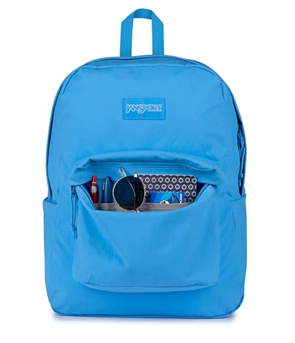 Image of JanSport Superbreak Plus FX Backpack - Work, Travel, or Laptop Bag with Water Bottle Pocket - Azul Blue