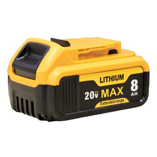 Etikpouon 8.0Ah Replace Battery For Dewalt Replacement For Dewalt 20V Max Batteries Dcb205-2 Dcb206 Dcb204 Dcb203 Dcb208 Compatible With Dewalt 20V Cordless Power Tools cover