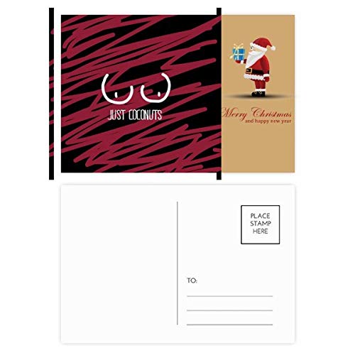 Cartes postales Père Noël Just Coconuts lot 20 correspondance vœux Noël rouge rose