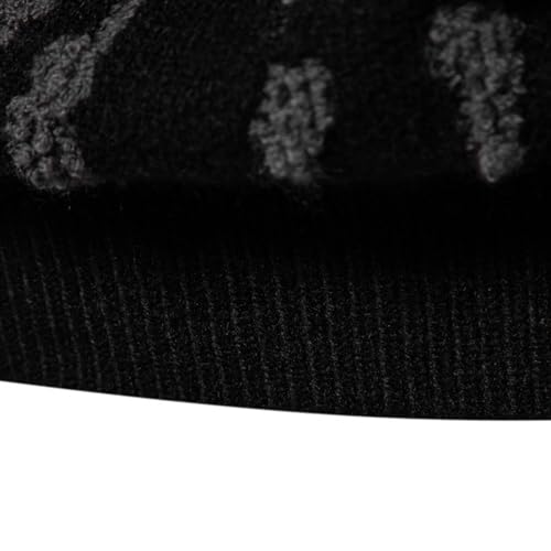 Mens Oversized Sweaters Y2K Aesthetic Patchwork Graphic Warm Crewneck Knitted Casual Pullover Long Sleeve Jumpers3