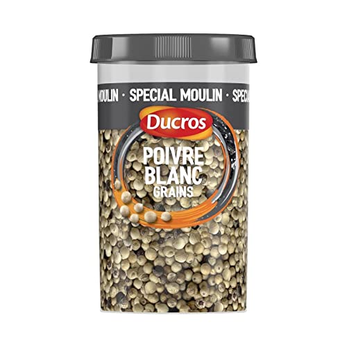 DUCROS - Poivre Blanc En Grains Ménagère - Arôme puissant et saveur subtile pour une cuisine raffinée - 100g - Lot De 3 - Vendu Par Lot