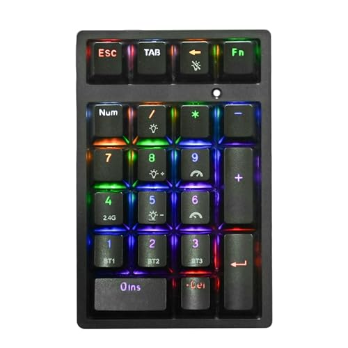 Teclado numérico USB - Teclado Mecánico Compacto de 21 Teclas | Portátil para Laptop, Desktop, Notebook y Ordenador | Ideal para Juegos, Contabilidad y Desarrollo de Datos, Diseño Ergonómico y Fácil