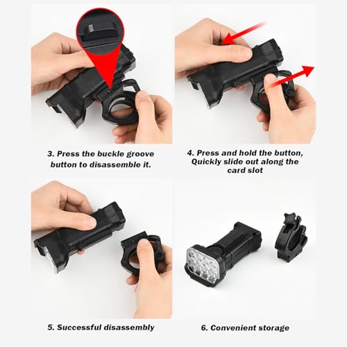 Phare de vélo rechargeable avec klaxon intégré pour trajets quotidiens - 6