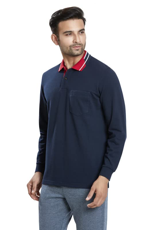 Image of Celsius Men's Polo Collar Full Sleeve T Shirt